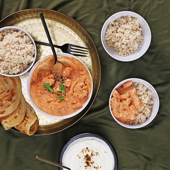 Butter Chicken with Naan Bread