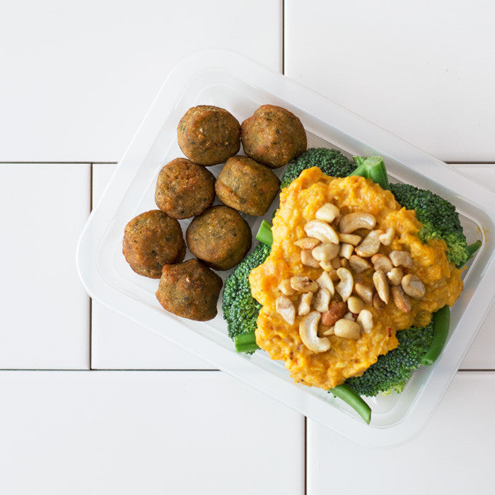 Herby Falafel with Pumpkin Sauce