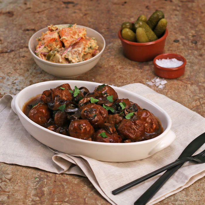 Healthy Meatball & Mushroom Casserole