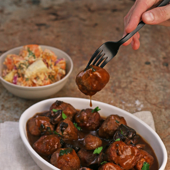 Healthy Meatball & Mushroom Casserole