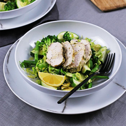 Lean Chicken with Zesty Greens