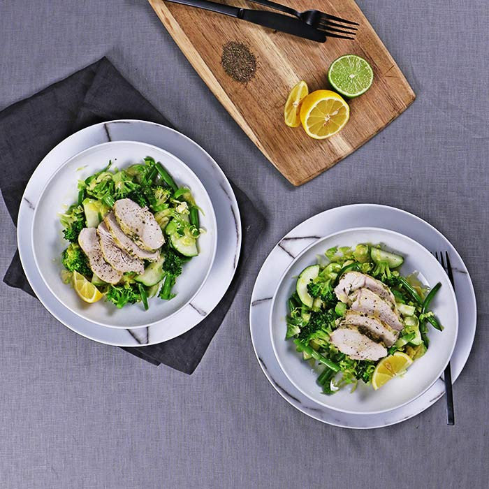Lean Chicken with Zesty Greens