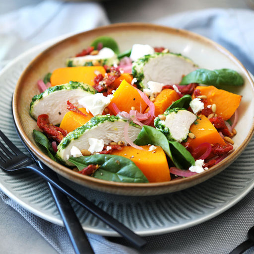 Pesto + Pumpkin Chicken Salad