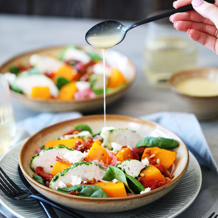 Pesto + Pumpkin Chicken Salad