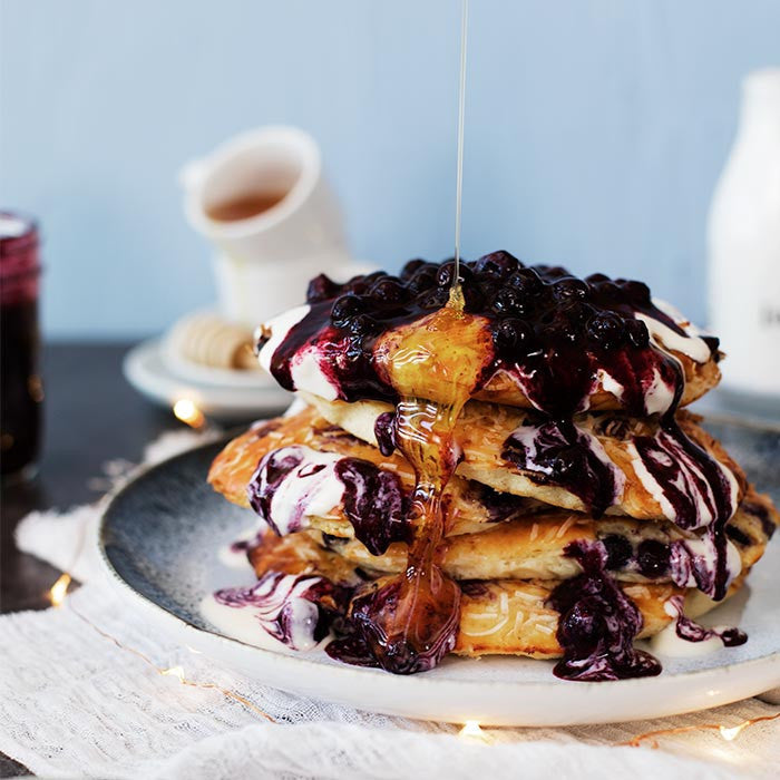 Blueberry Protein Pancakes