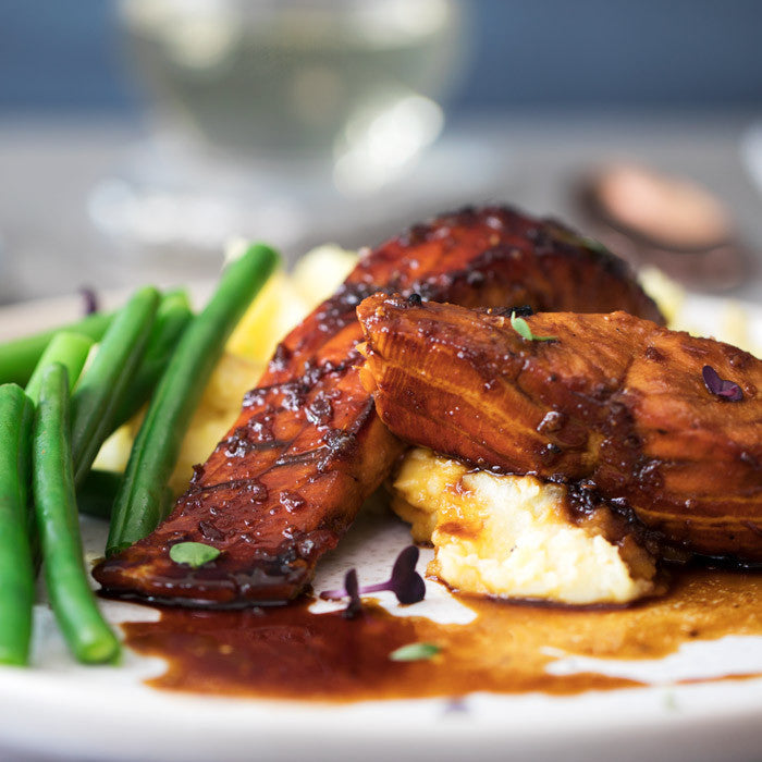 Glazed Tasmanian Salmon