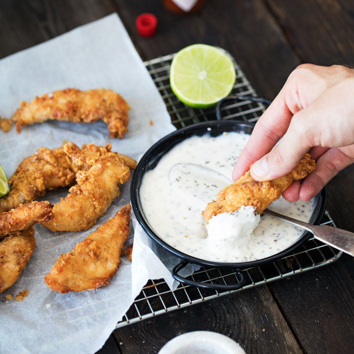 Southern Spiced Tenders with Chia & Sesame Seed Mayo